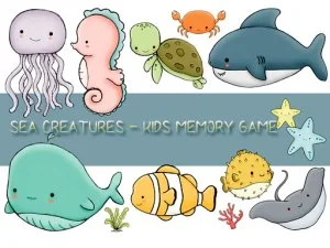 Kids Memory Sea Creatures